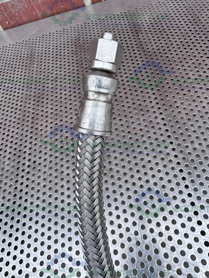 Used Unbranded 36" Stainless Steel Braided Hose w/ 1/2" NPT Fittings