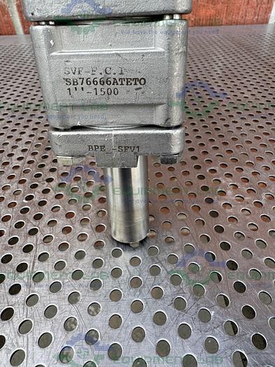 Used SVF -F. C. I. SB76666ATETO Ball Valve 1500 PSI w/ 1" Sanitary Fitting to Pipe