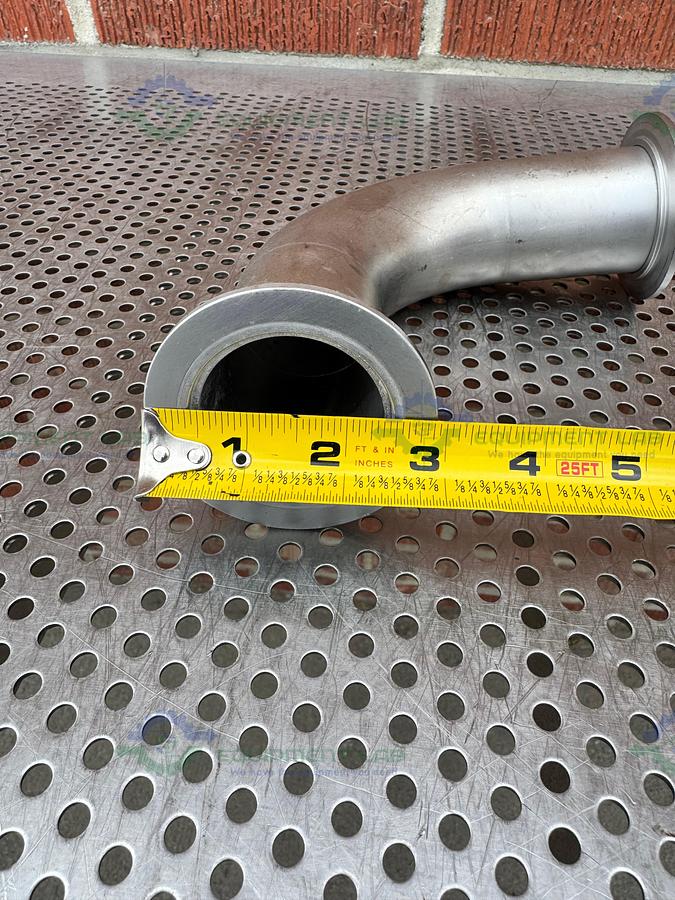 Used Stainless Steel KF 50  Elbow Nipple Vacuum Fitting