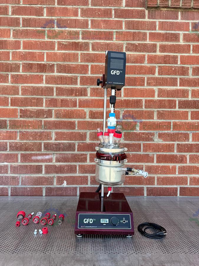 Used Powder System Limited GFD Glass Nutsche Filter Dryer 2L w/Servo Drive, Impeller