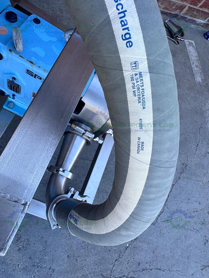 Used SPX Waukesha Cherry-Burrell 130 U2 Rotary Lobe Pump MFG 2016, 3"  w/ 10 HP Motor