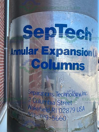 Used Septech  Annular Expansion Stainless Steel Preparative HPLC Column w/ Hand Pump
