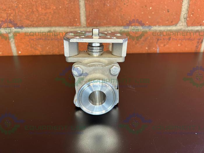 Used PBM  S1HLE5X-D---34 Stainless Steel Ball Valve w/ 1" Sanitary Fitting