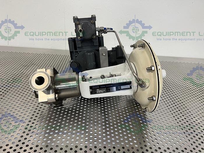 Used Fisher Controls 32 Pneumatic Sanitary Control Valve w/ Fisher Valve Positioner