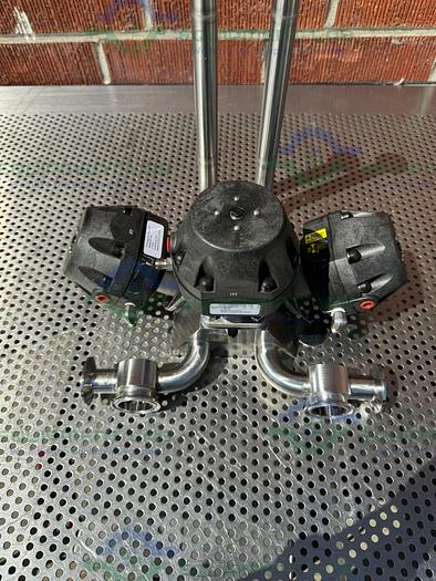 Used 3 ITT Pure Flo Advantage Stainless Steel Diaphragm Valve w/ 1" Sanitary Fittings
