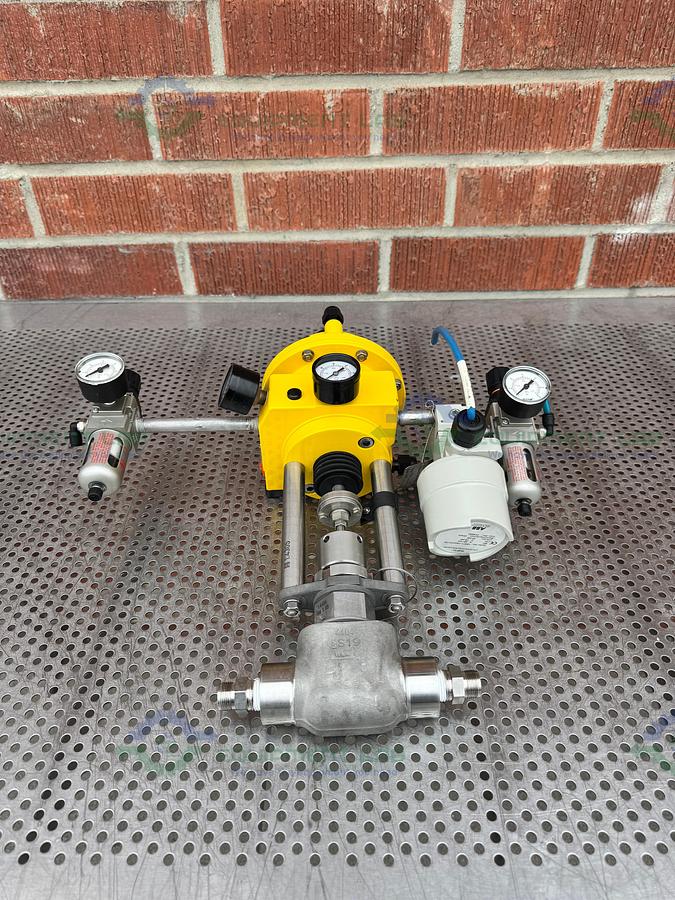 Used Kammer Valves 185037 Pneumatic Valve w/ ABB TEIP 11 I/P-Umformer/Converter