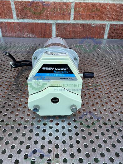 Used Cole Parmer  7553-20 Motor 6-600 RPM w/ Masterflex 7518-12 Easy Load Pump Head