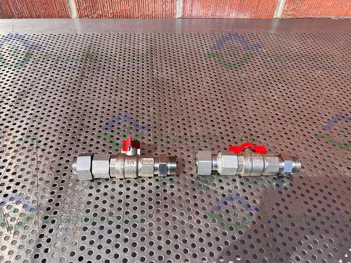 Chemglass  CG-1969-M-26 M30 Stainless Steel Ball Valve Male to Female 3/4"