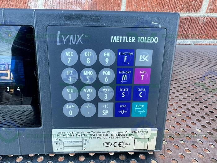 Used Mettle Toledo LYNX Digital Scale Controller Indicator