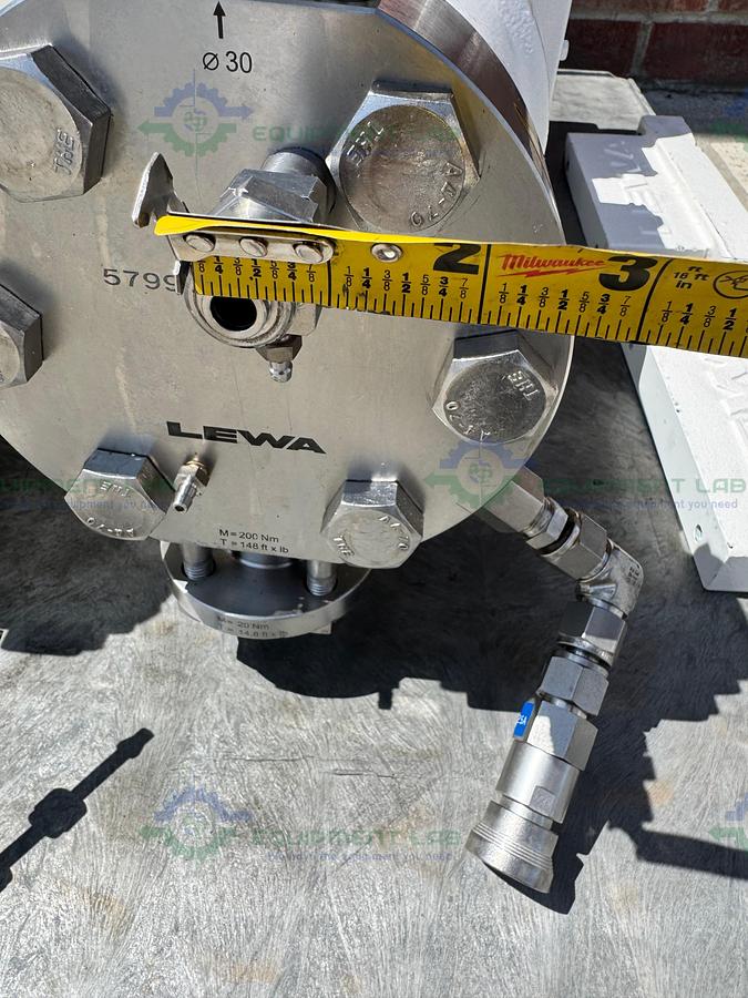 Used Lewa LDD2 Duplex Hydraulic Diaphragm Metering Pump w/ Baldor 5 HP Motor