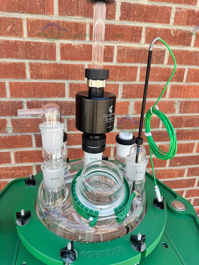 Chemglass 50 Liter Jacketed Glass Reactor w/ Zero Dead Space Drain Valve MFG 20