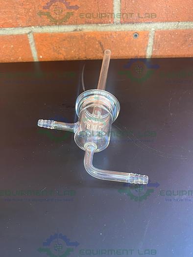 Used Chemglass 65mm Joint Dip / Syphon Tube w/ Hose Fittings