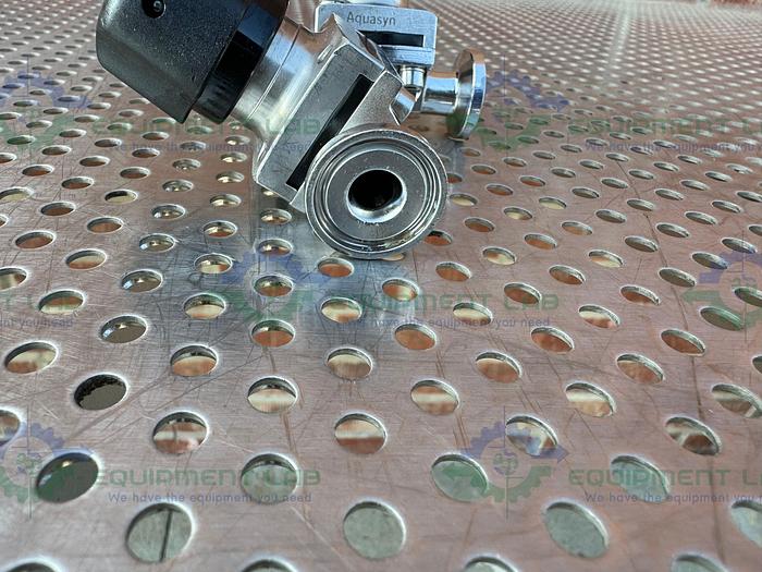 Used 2 Aquasyn 6155535 Diaphragm Valve w/ 1/2" Sanitary Fittings