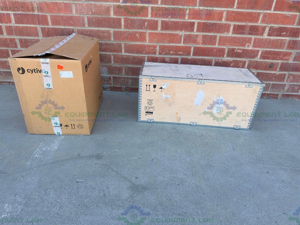 Used Cytiva / GE / Pharmacia BPG 140 / 500 Chromatography Column w/ Stand, Casters