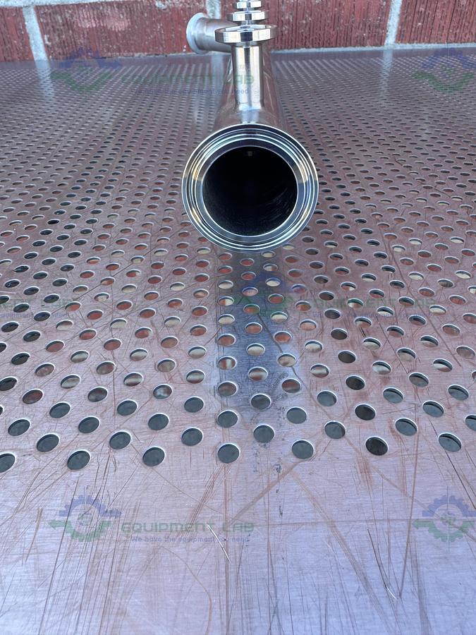 Used Stainless Steel Manifold 1.5" Sanitary Fitting w/ 8 Ports 1/2" Sanitary Fitting