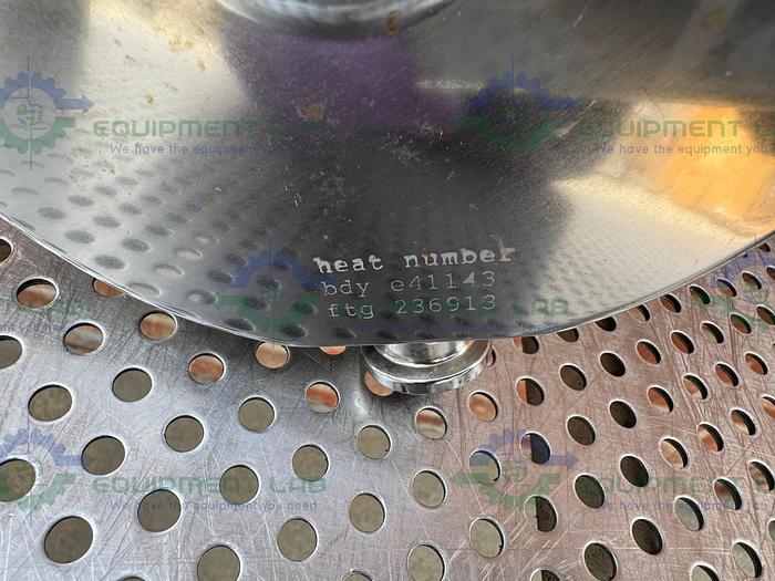 Used SteriFlow 96 Manual Low to High Flow Sanitary Back Pressure Regulator 3/4"