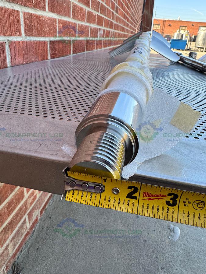 SPX Stainless Steel Mixing Tank Impeller 100" x 14" x 1.5" w/ Flange Fitting