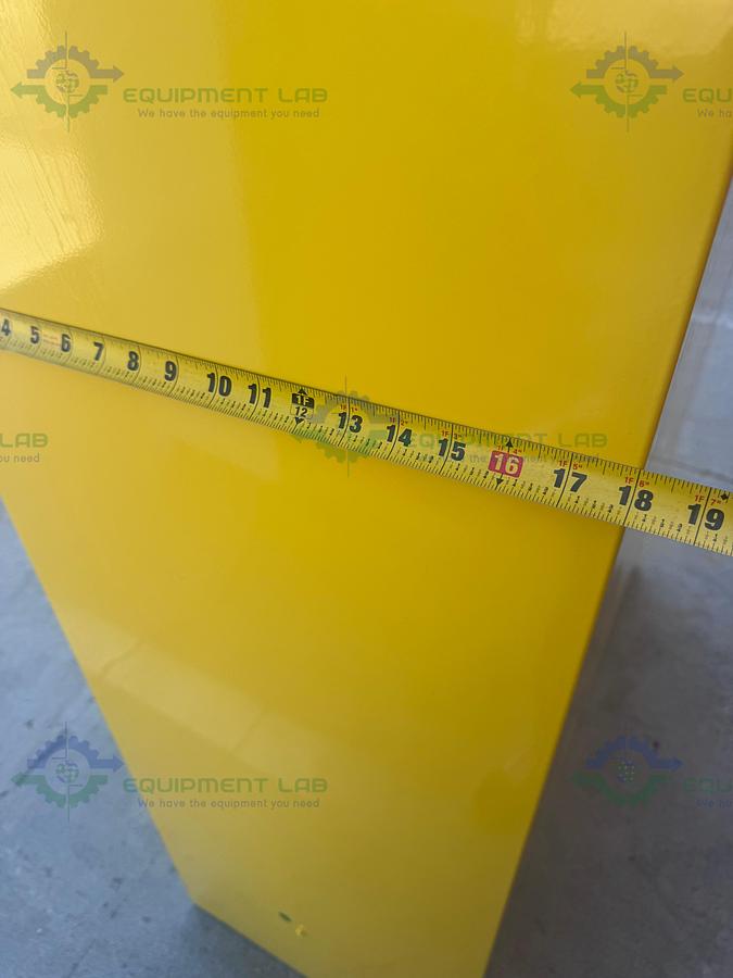 Used JustRite 45 Gallon Flammable Liquid Storage Cabinet w/ Soft Close Doors, Key