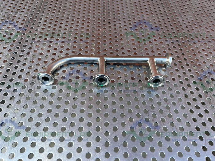 Used 3 to 1 Stainless Steel Manifold w/ 1/2" Sanitary Fitting