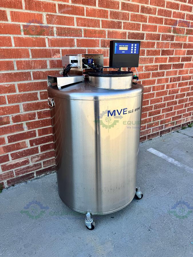 Used CHART MVE XLC 810 HE-F Liquid Nitrogen Cryogenic Storage Tank w/ TEC 3000