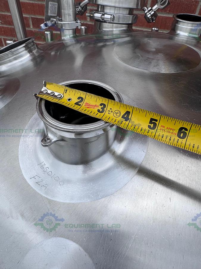 Used Feldmeier 400 Liter Stainless Steel Jacketed Reactor 100 PSI/FV w/ 3 HP Motor