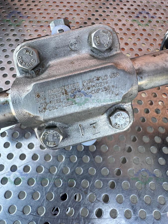 Used 2- ITT Pure Flo RA25MAX Diaphragm Valve w/ 1 1/2" to 1/2" Sanitary Fitting