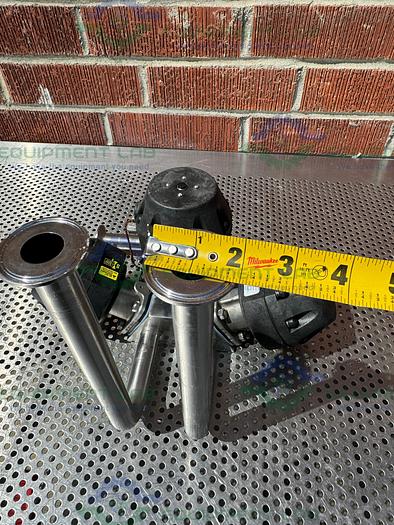 Used 3 ITT Pure Flo Advantage Stainless Steel Diaphragm Valve w/ 1" Sanitary Fittings