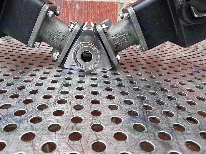 Used 2 ITT Advantage  3 Way Stainless Steel Diaphragm Valves w/ Valve Positioner