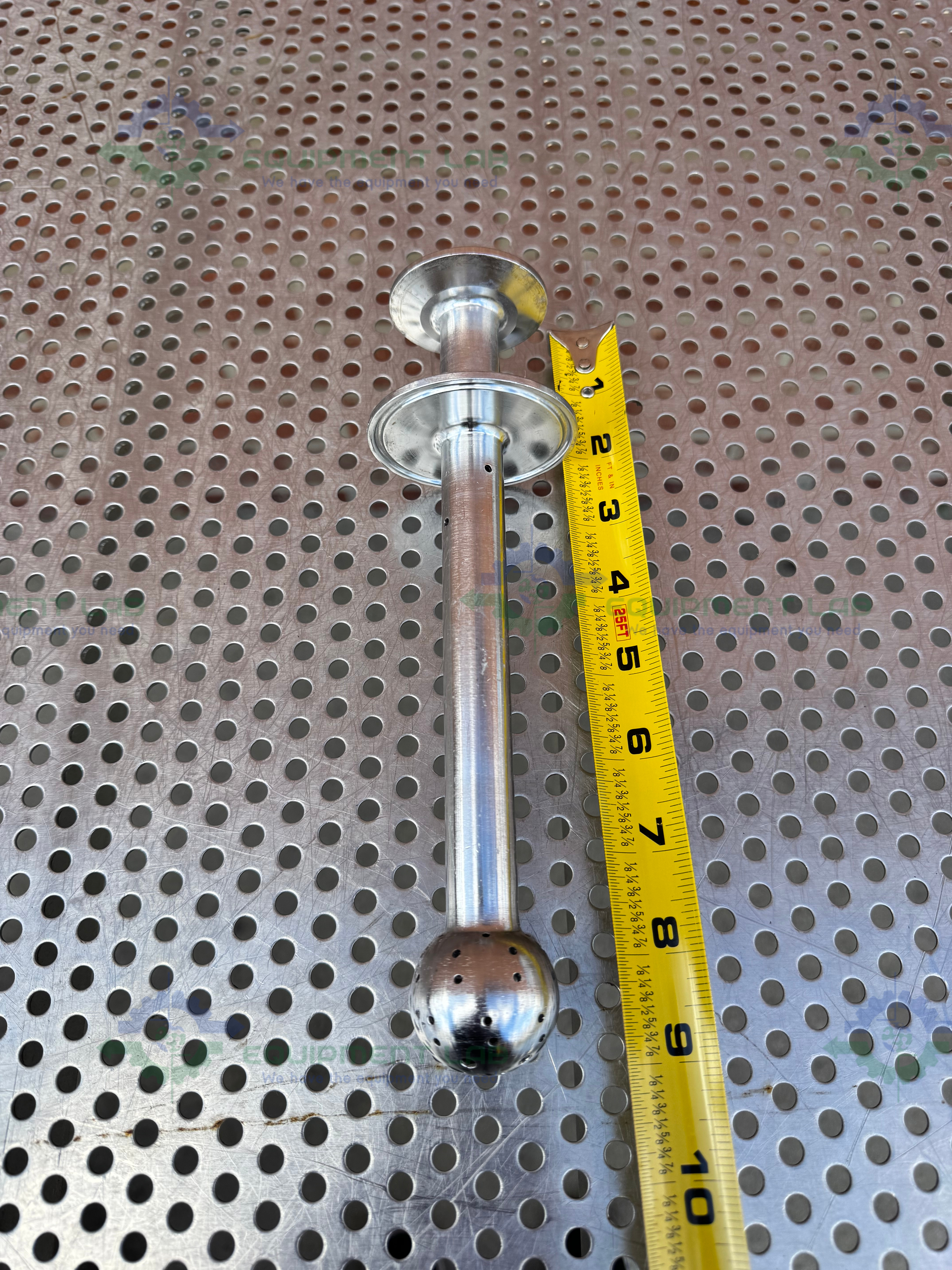 Used Stainless Steel Spray Ball w/ 1.5" to 2.5" Sanitary Fitting