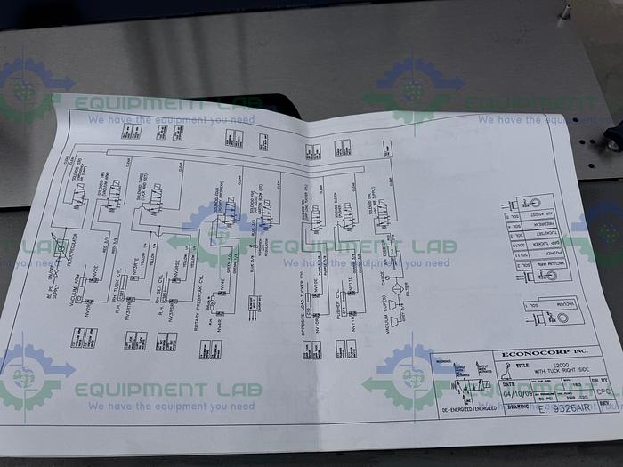 Used Econoseal E System 2000 Econoseal Cartoner w/ Hot Glue Sealing