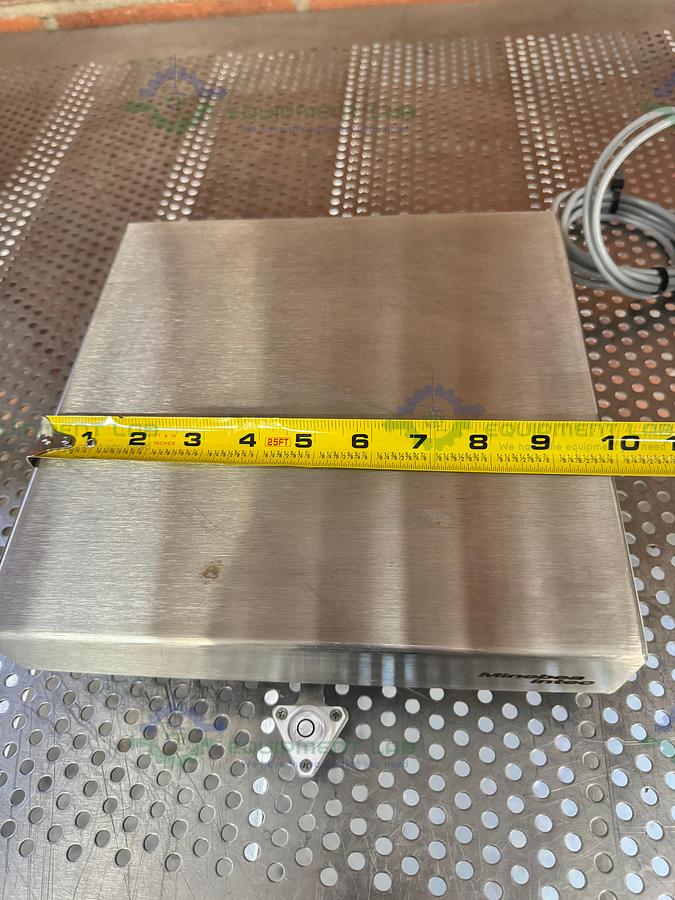 Used Minebea Intec CAPS1U-20CC-LU Stainless Steel Scale 10x10 w/ MIS2UR-V2, 30 LBS