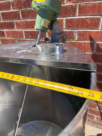 Used Stainless Steel  250 Liter Mixing Tank w/ Top Mixer 1/4 HP