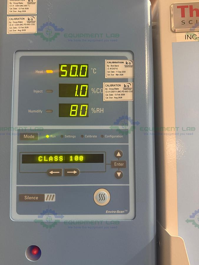 Used Thermo Forma 3310 Steri-Cult Double Stack CO2 Incubator, 11 cu. ft, 50C