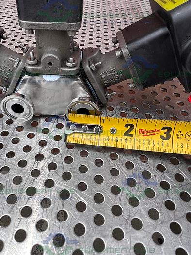 Used 3 ITT Advantage 4 Way Stainless Steel Diaphragm Valves w/ Valve Positioner