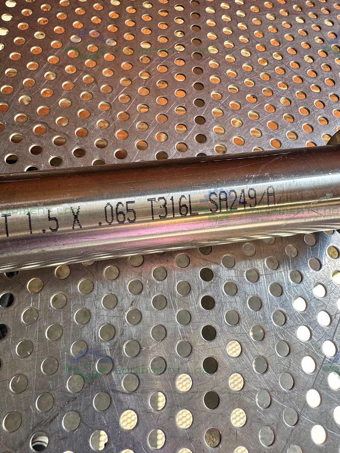 Used Stainless Steel KF 40 Nipple Vacuum Fitting 17" Length