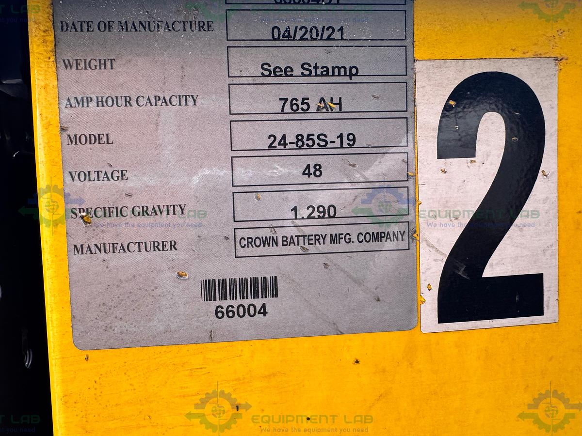 Used Toyota 8FBCU25 Electric Forklift  5000 lbs Capacity 4 Stage Mast w/ Charger