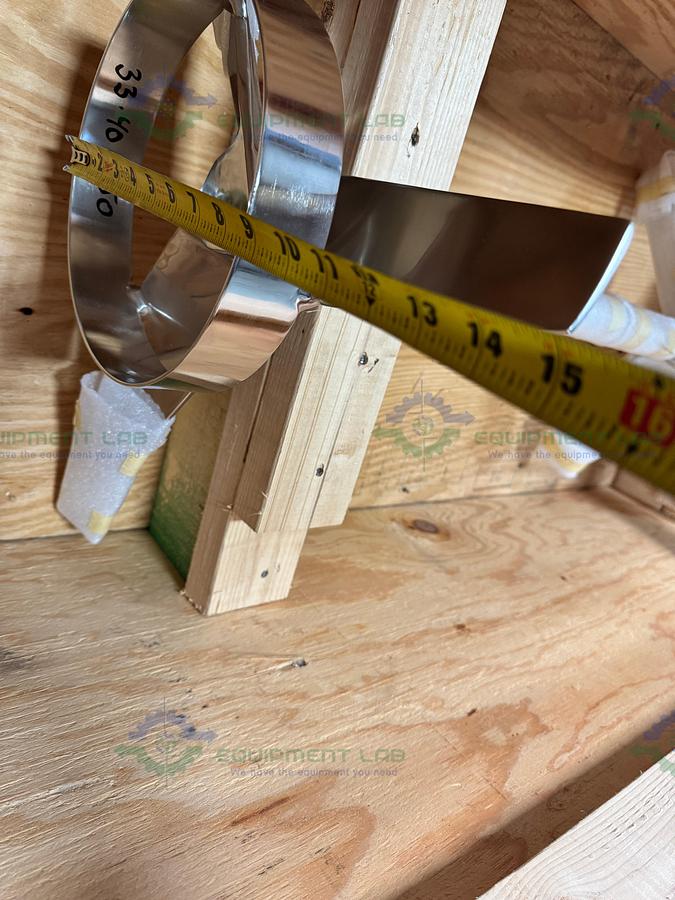 SPX Stainless Steel Mixing Tank Impeller 100" x 14" x 1.5" w/ Flange Fitting