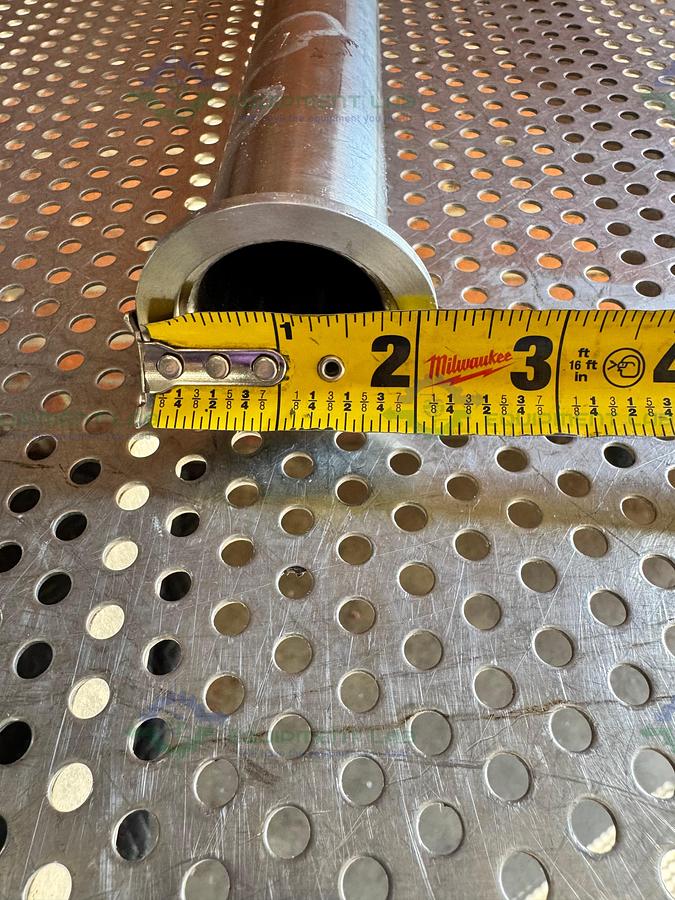 Used Stainless Steel KF 40 Nipple Vacuum Fitting 17" Length