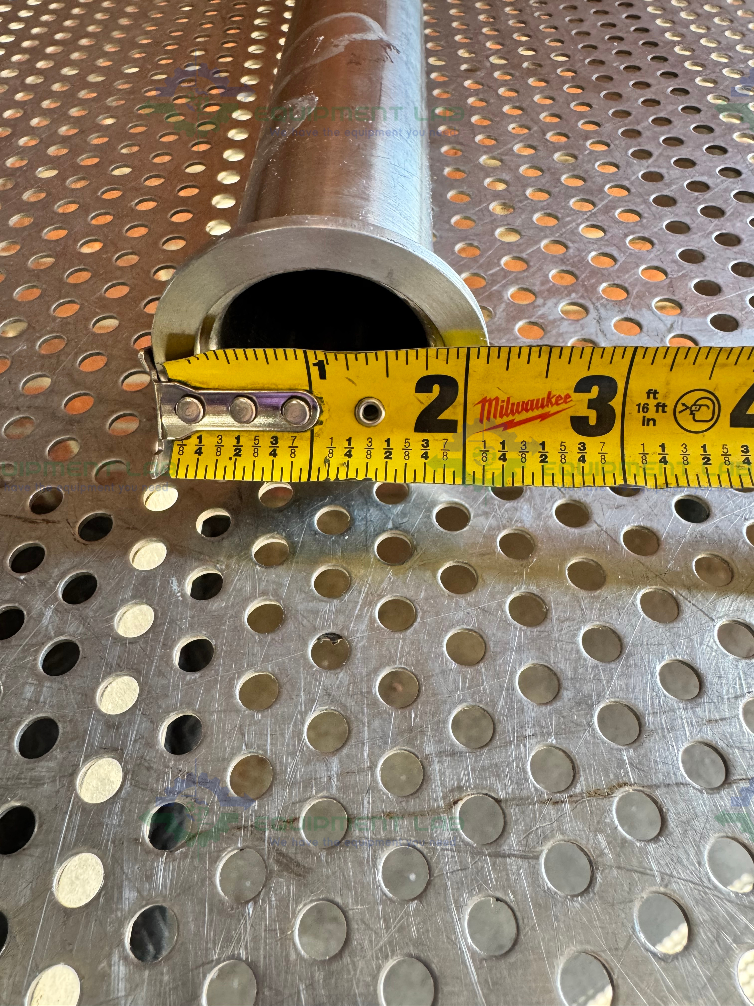 Used Stainless Steel KF 40 Nipple Vacuum Fitting 17" Length