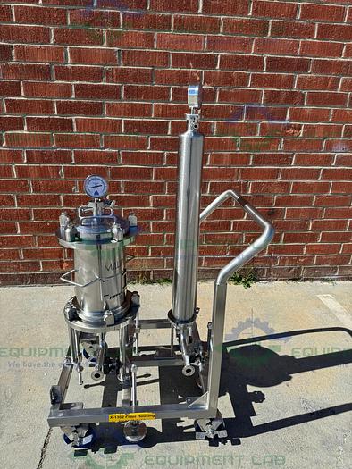 Used Allegheny /Millipore Stainless Steel Double Cartridge Filter Housing Skid 9" &4"