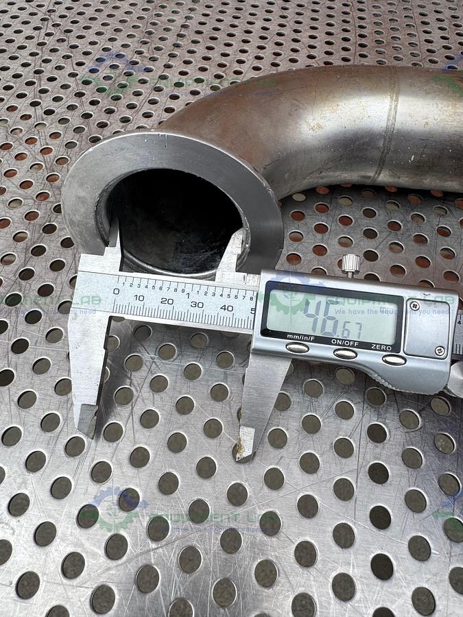 Used 3- Way Stainless Steel KF 50  Nipple Vacuum Fitting 27" Length