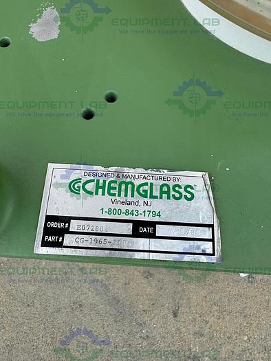 Used Chemglass 20 Liter Jacketed Glass Reactor w/ Optichem Overhead Stirrer