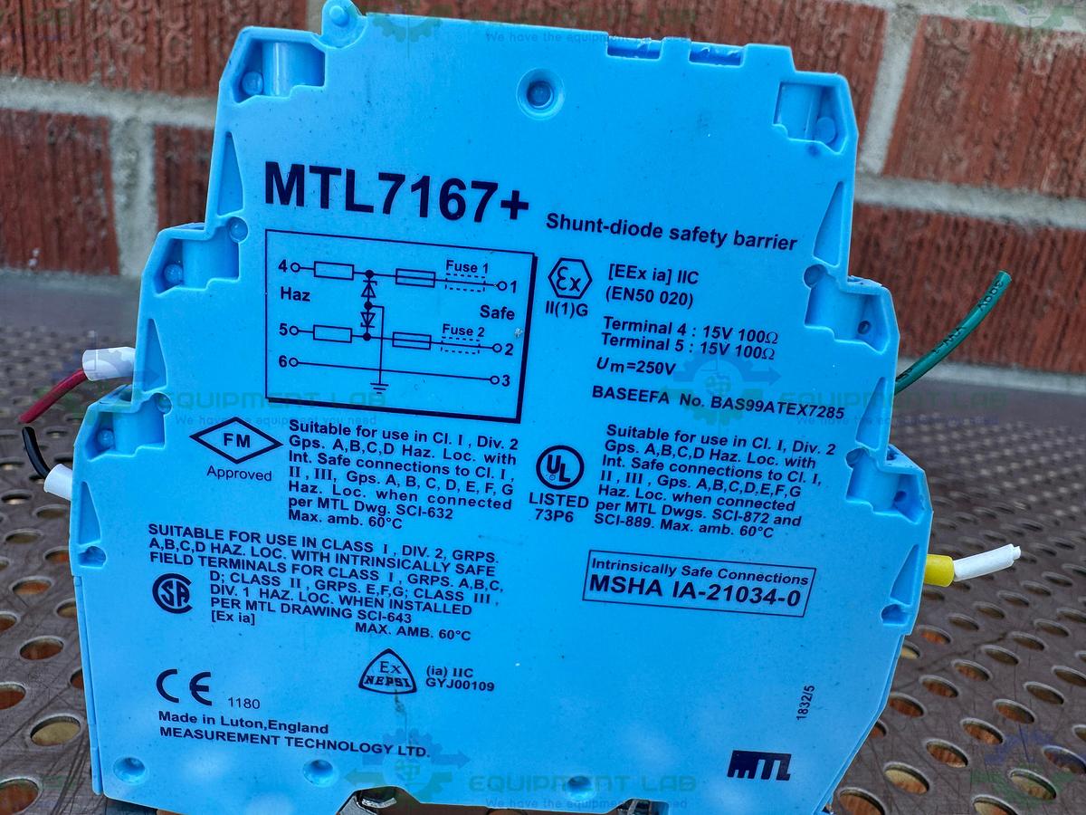 Used Lot of 2 - Measurement Technology MTL7167+ Shunt-Diode Safety Barrier