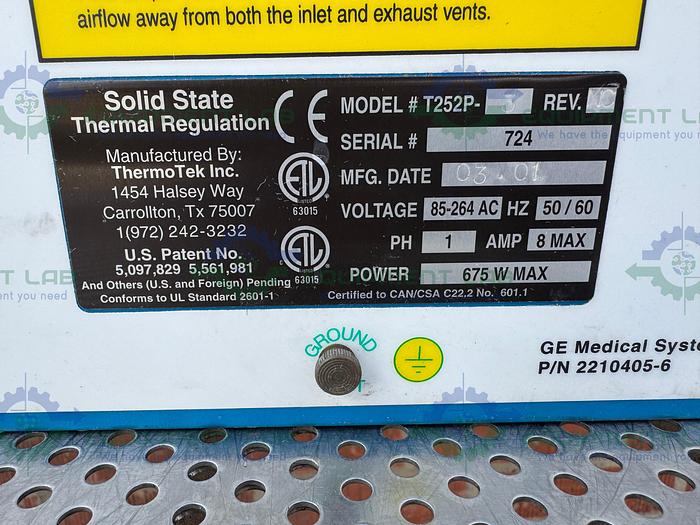 Used ThermoTek T252P-3 Solid State Temperature Controller 85-264 VAC