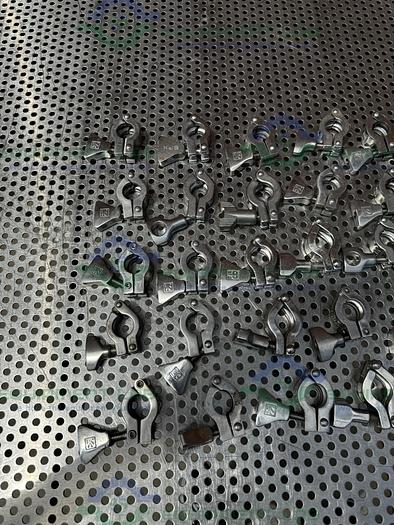 Used Lot of 50 - Unbranded Stainless Steel 1" OD Tri Clamp Sanitary Clamp