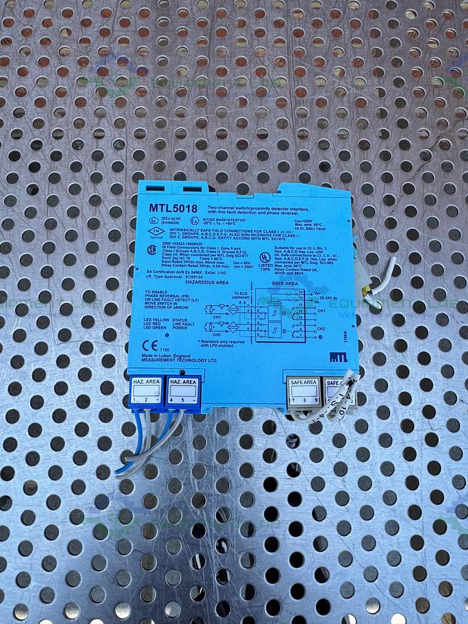 Used Measurement Technology MTL5018 Two Channel Switch Proximity Detector Interface