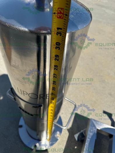 Used Millipore Stainless Steel Cartridge Filter Housing 8" Diameter x 31" Height