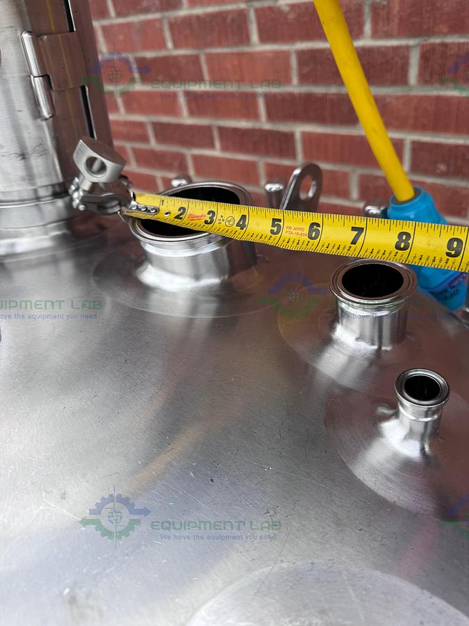 Used Feldmeier 400 Liter Stainless Steel Jacketed Reactor 100 PSI/FV w/ 3 HP Motor