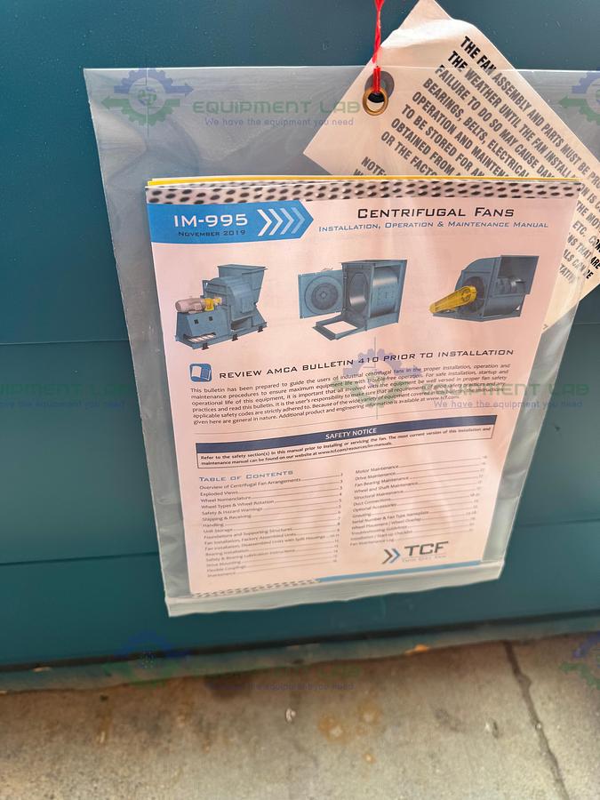 Twin City Fan & Blower BAF/DW Size 300 Air Foil Centrifugal Fan, AS05-SF01