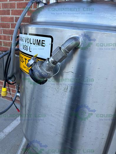 Used Precision Stainless 450 Liter Stainless Steel Jacketed Reactor 45 PSI